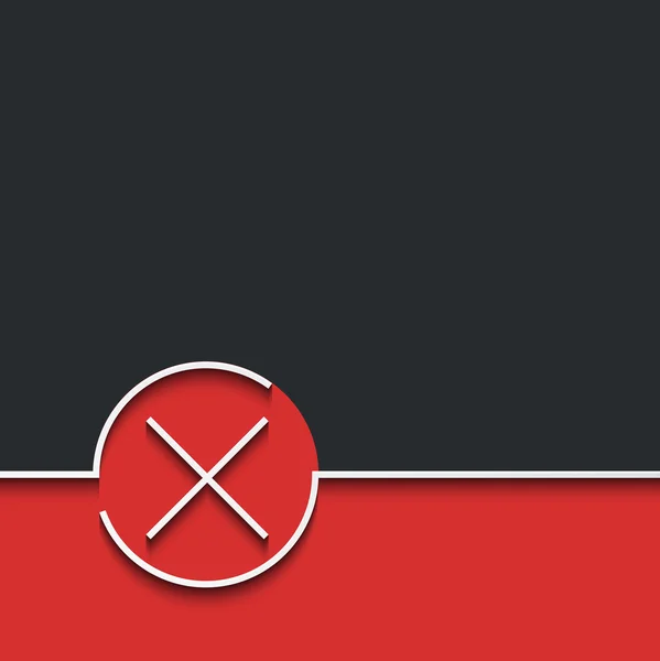 Vektorové moderní červené zaškrtnutí na černém pozadí — Stockový vektor
