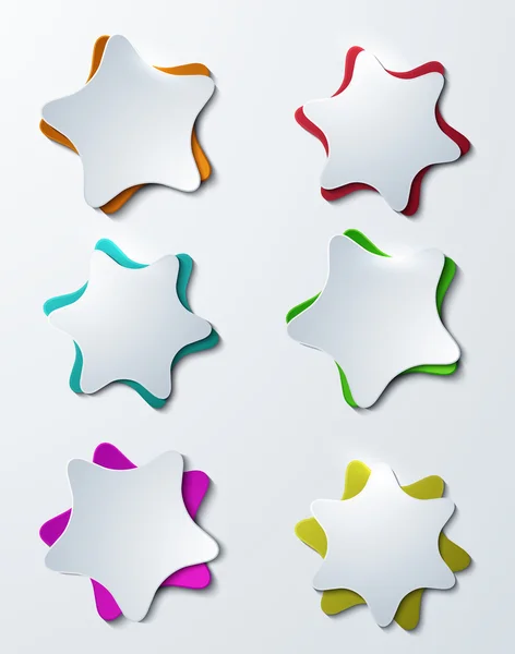 Modelo de design de estrelas coloridas modernas vetoriais . — Vetor de Stock
