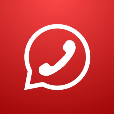vektör modern telefon simgesini kabarcık konuşma