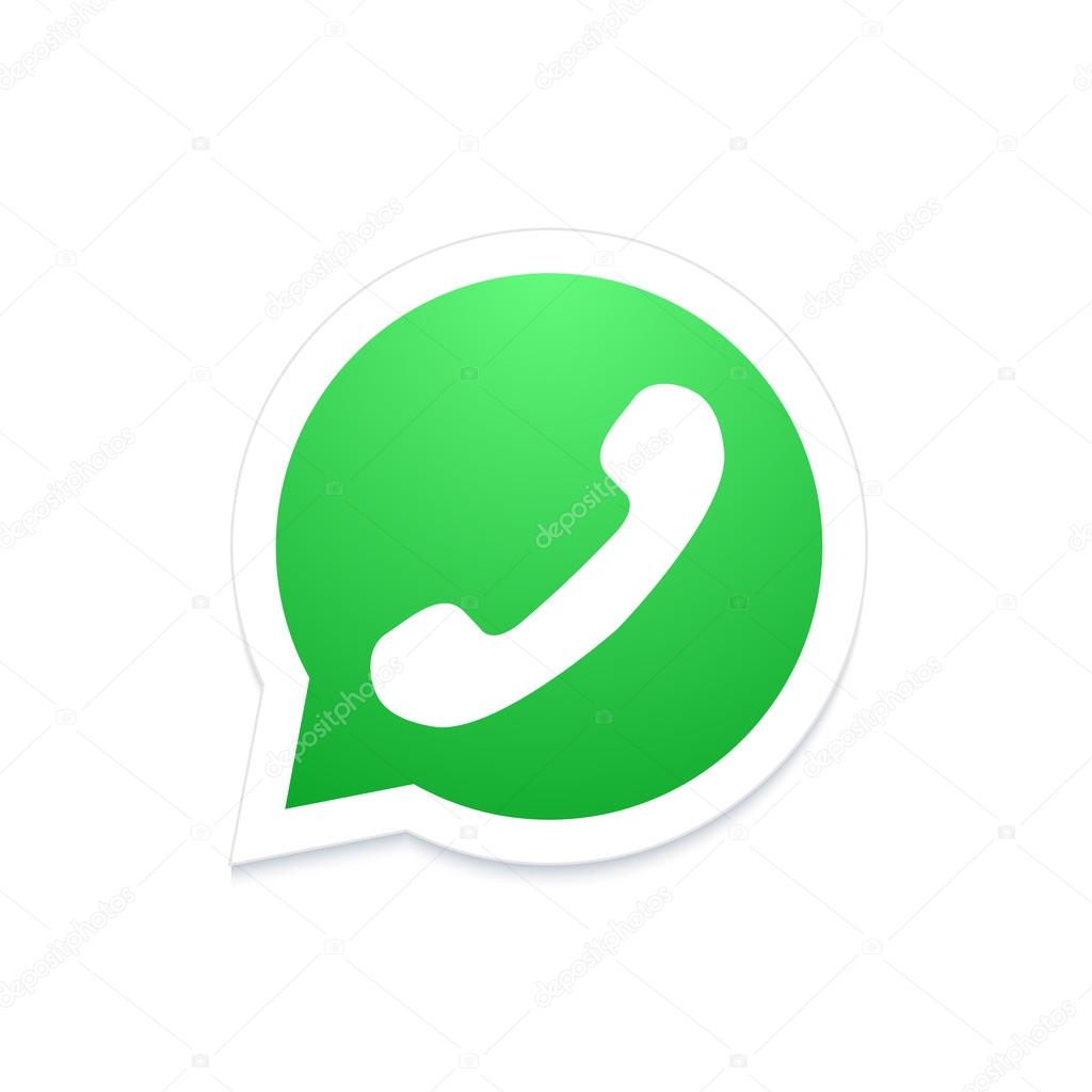 Vector modern phone icon in bubble speech