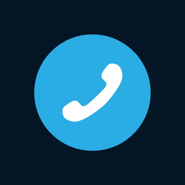 Vector moderne telefoonpictogram in blauwe cirkel — Stockvector