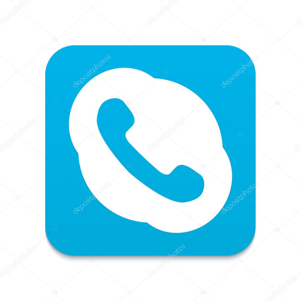 Vector modern blue phone icon