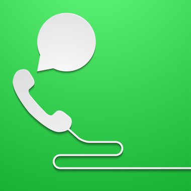 Kabarcık konuşma ile modern telefon vektör