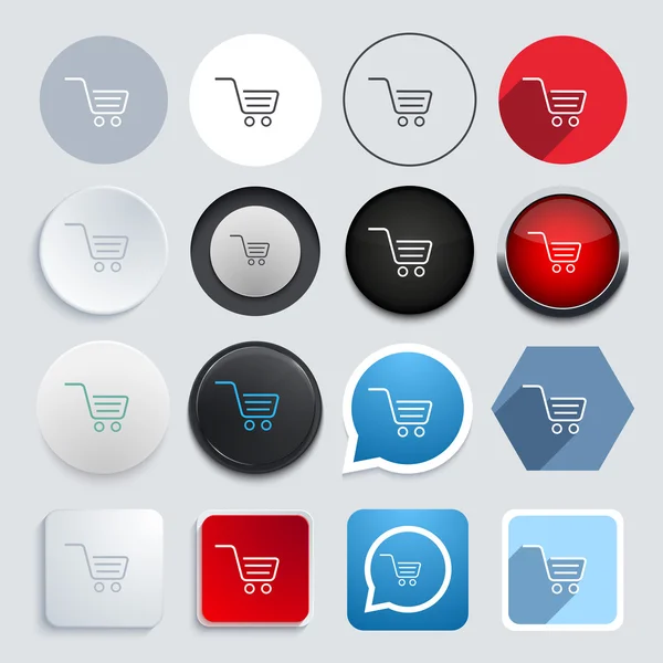 Vector moderno conjunto de iconos de compras — Vector de stock