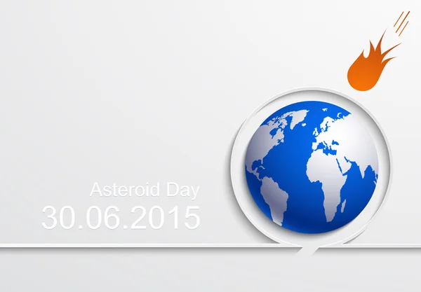 Vector modern asteroid day background. — Stock Vector