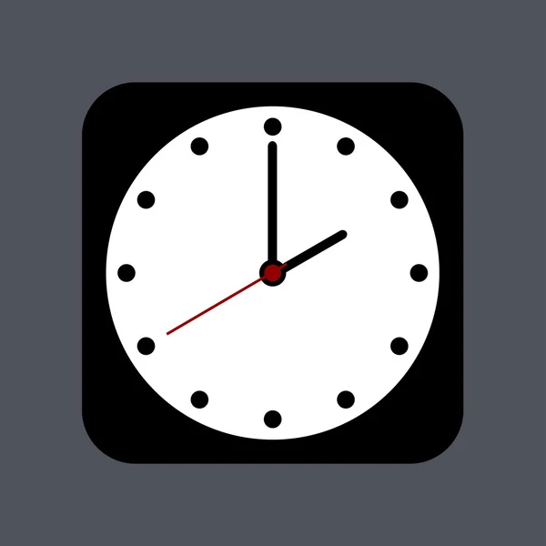 Vector icono de reloj moderno en gris — Vector de stock