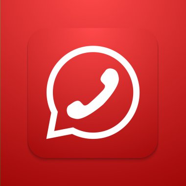 Vector modern phone icon in bubble speech  clipart