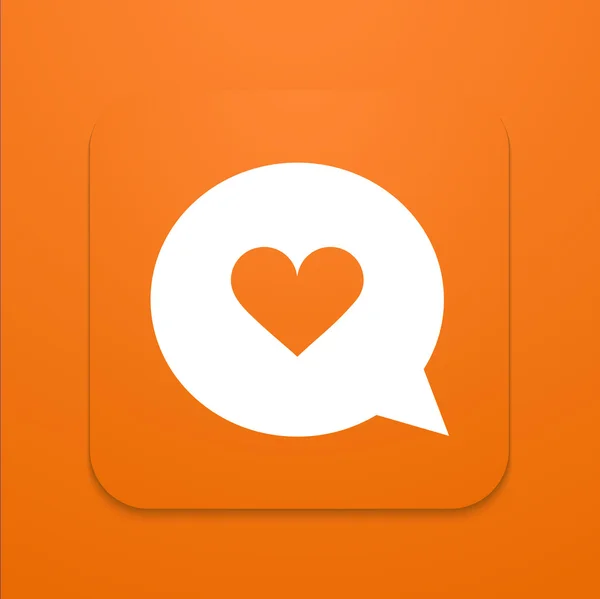 Vector modern like orange icon — Stock Vector