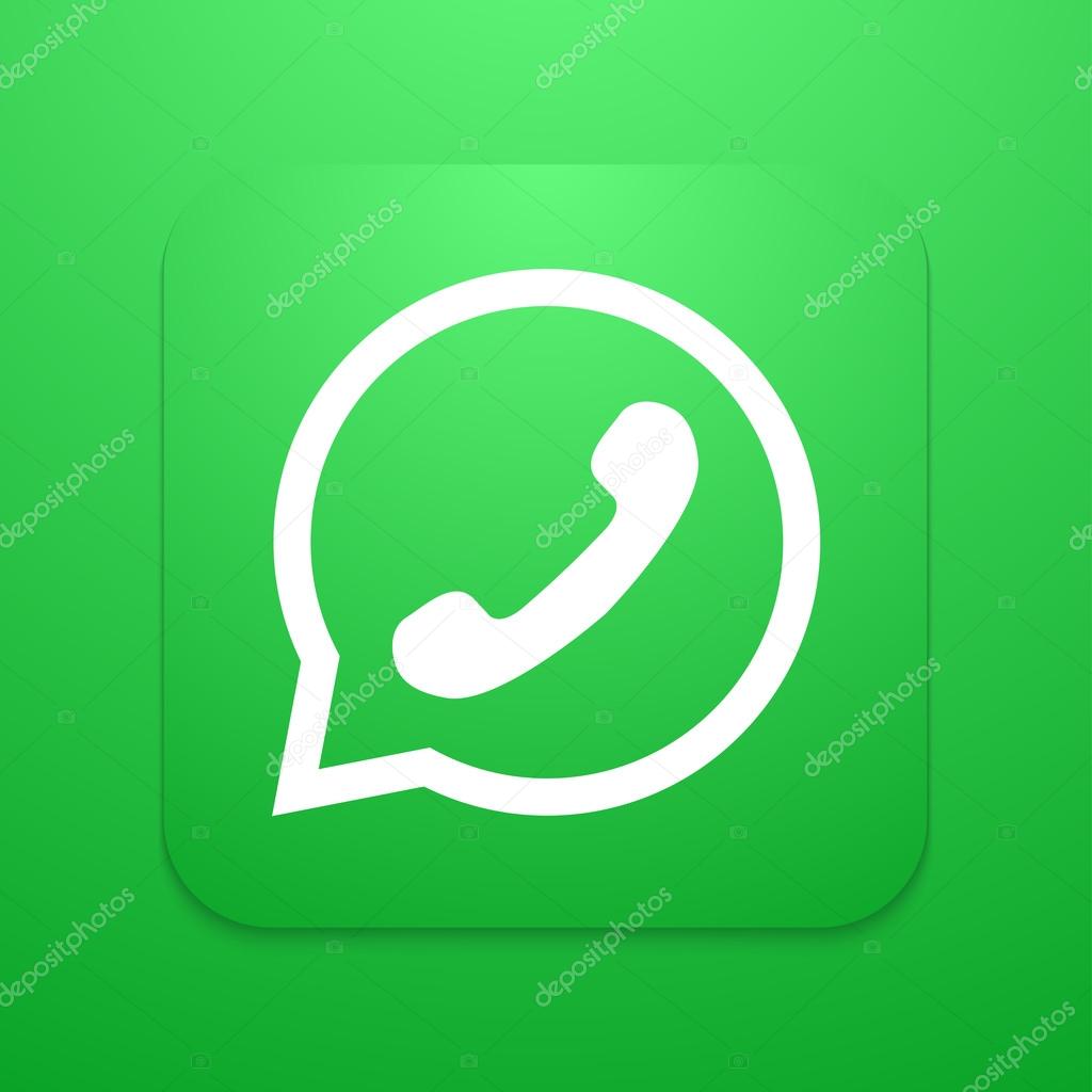 Vector modern phone icon in bubble speech  background