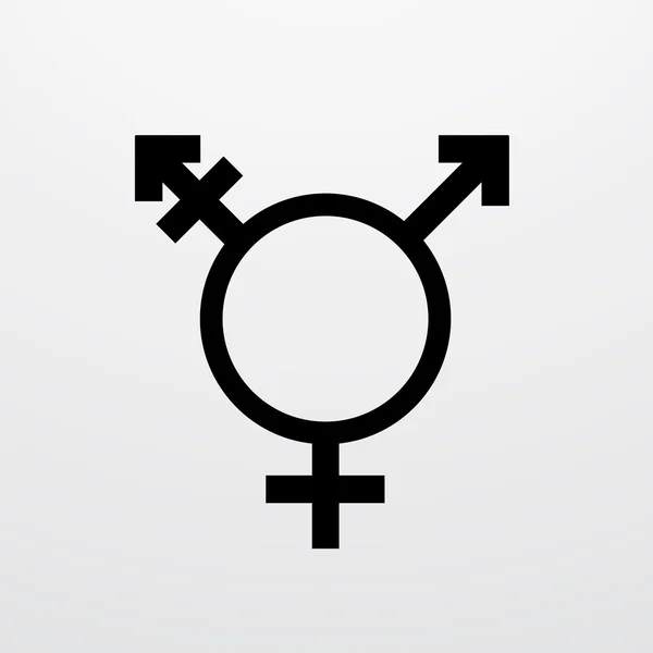 Vetor símbolo transexual moderno no fundo branco . — Vetor de Stock