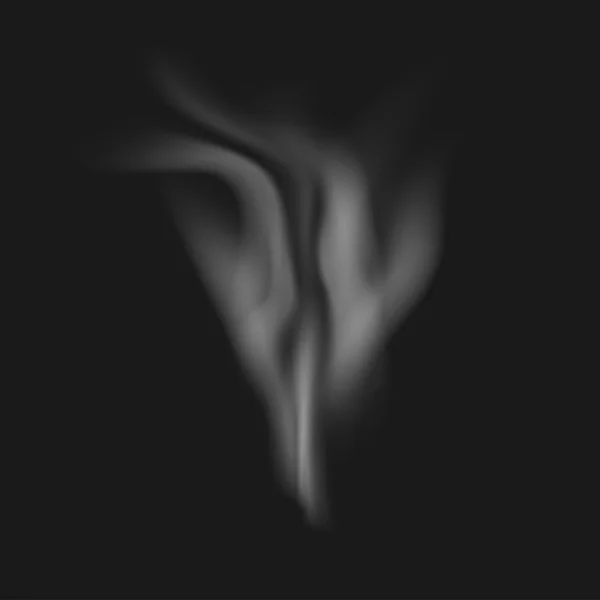 Vector realistic white smoke on a black — Διανυσματικό Αρχείο