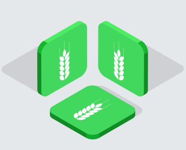 Modern 3 izometrik app simgeler vektör 