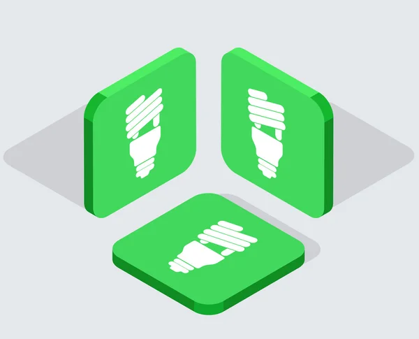 Vector modern 3 isometric app icons — Stock Vector