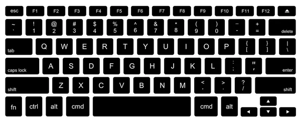 Vector moderno teclado de la computadora fondo — Vector de stock