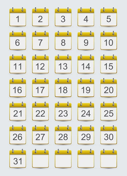 gri üzerine vektör modern takvim Icons set