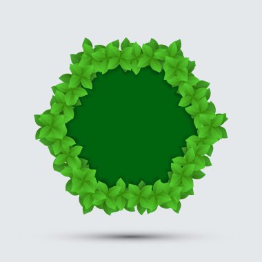 vektör yaprak modern çerçeve 