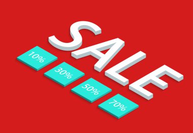 Vektör modern Satılık indirim set