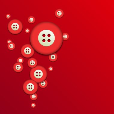 Vektör modern kırmızı düğmeler arka plan. 