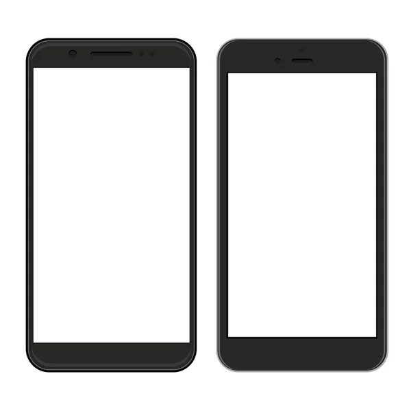 Vector smartphones modernos aislados en blanco — Archivo Imágenes Vectoriales