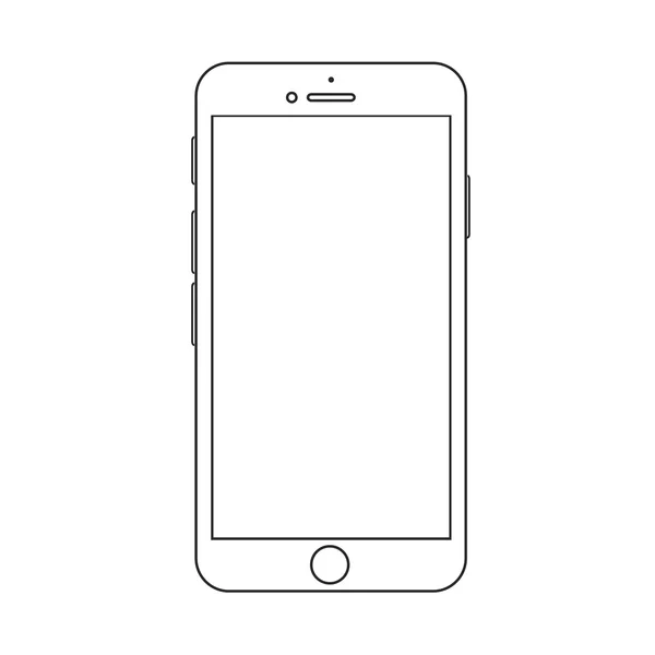 Vector smartphone moderno aislado en blanco — Vector de stock