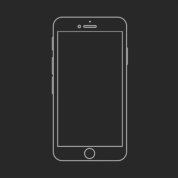 Vector smartphone moderno aislado en negro — Vector de stock