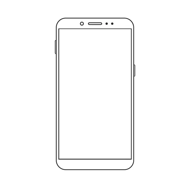 Vector smartphone moderno aislado en blanco — Vector de stock