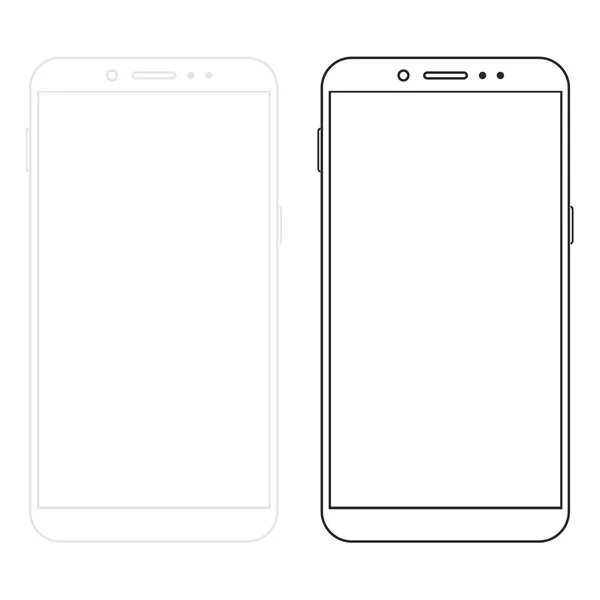 Vektorové moderní smartphone izolovaných na bílém — Stockový vektor