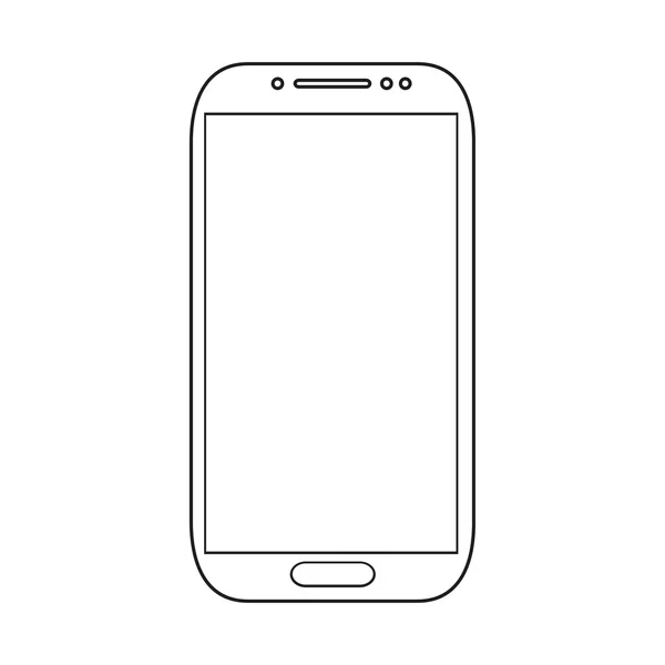 Vektor korszerű smartphones elszigetelt fehér — Stock Vector