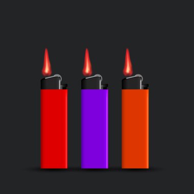 Vektör modern çakmak siyah ayarla