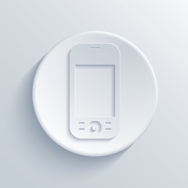 Vektör modern smartphone ışık daire simgesi.