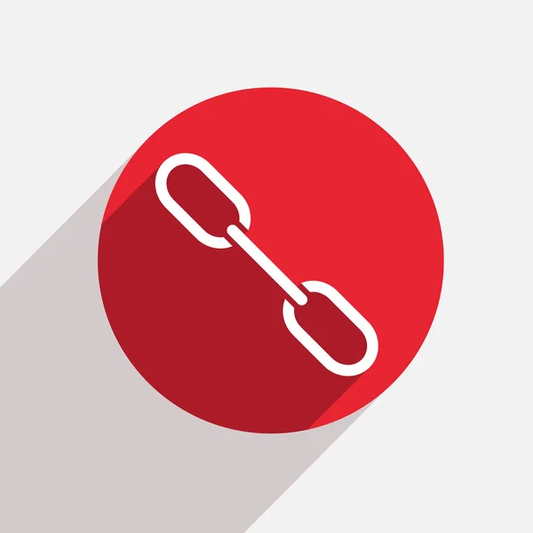 Vettoriale catena moderna icona cerchio rosso — Vettoriale Stock