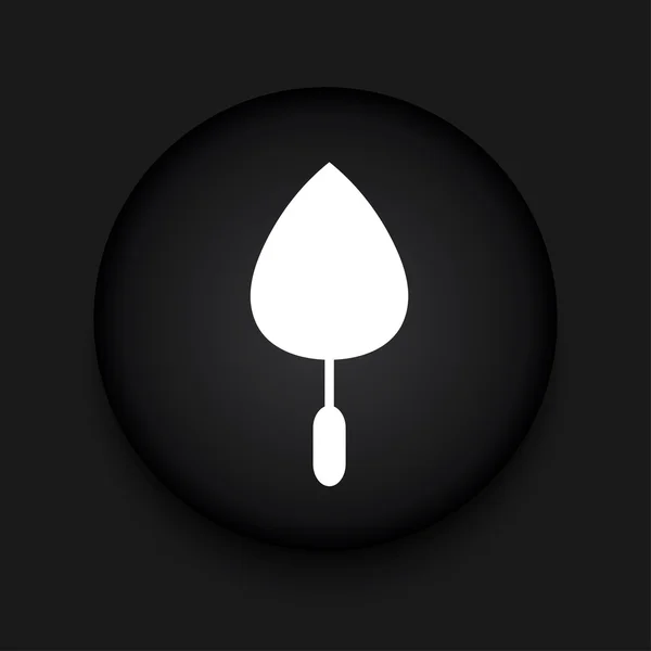 Vecteur moderne truelle icône cercle noir — Image vectorielle