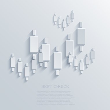 Vektör modern ikili seçenekleri açık renkli