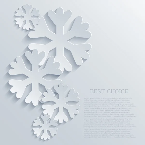 Vector modern snowflakes light background. — Stock Vector