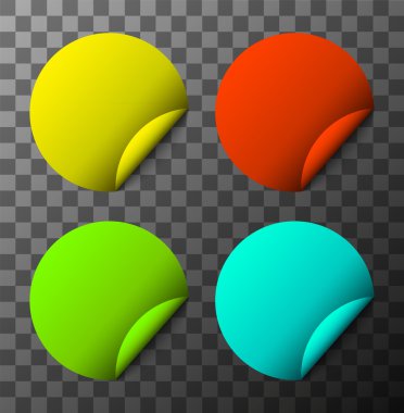 Vektör modern renkli çıkartmalar set