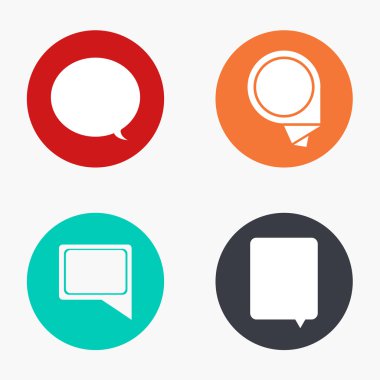 Vektör modern kabarcık konuşma renkli Icons set