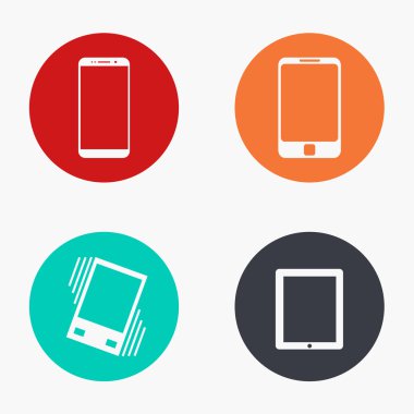 Vektör modern gadget renkli simgeler kümesi