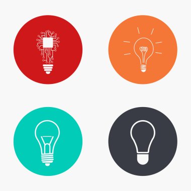 Vektör modern fikir renkli simgeler kümesi