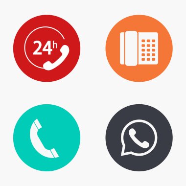 Vektör modern telefon renkli simgeler kümesi