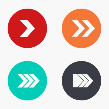 Vektör modern ok renkli simgeler kümesi