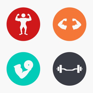 Vektör modern spor renkli simgeler kümesi