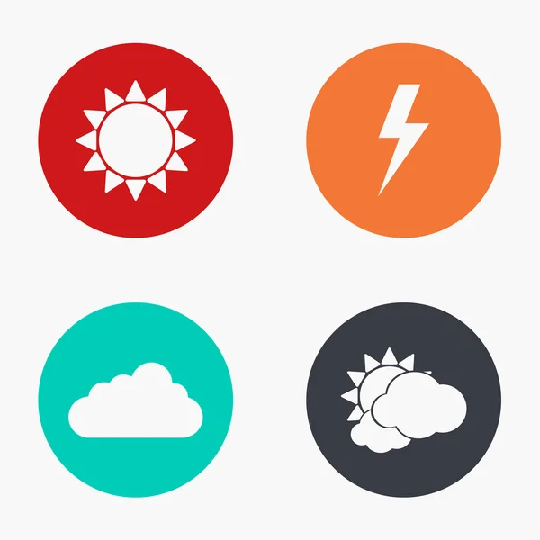 Barevné ikony moderní počasí vektorové sada — Stockový vektor