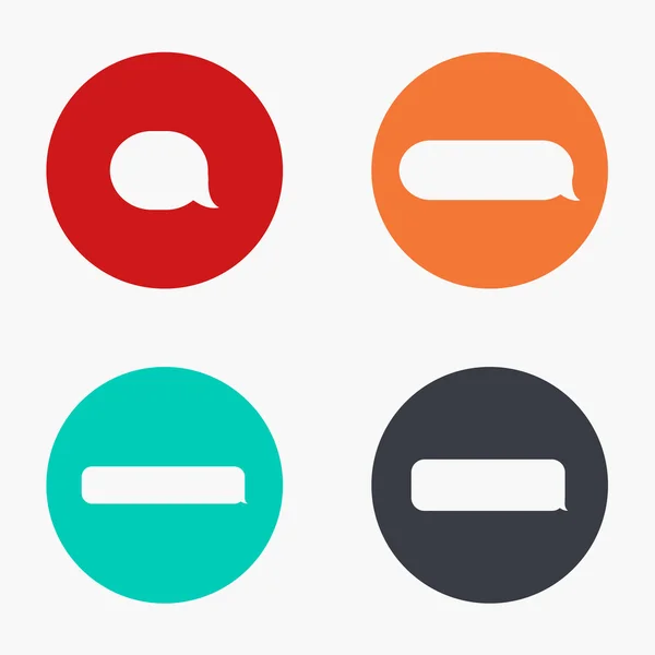 Vector modern bubble speech colorful icons set — Stock Vector