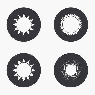 Vektör modern güneş Icons set