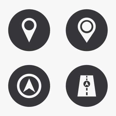 Vektör modern harita işaretçi Icons set