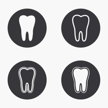 Vektör modern diş Icons set
