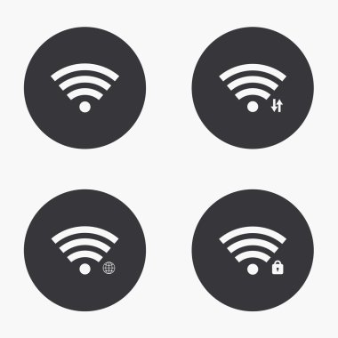 Vektör modern wi fi Icons set