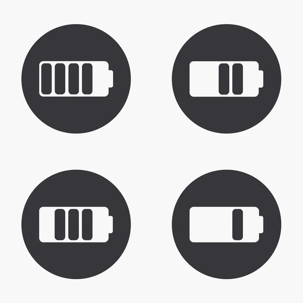 Conjunto de ícones de bateria moderna vetorial — Vetor de Stock