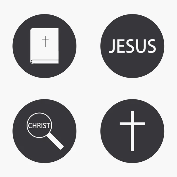 Vector modern religion icons set — Stock Vector