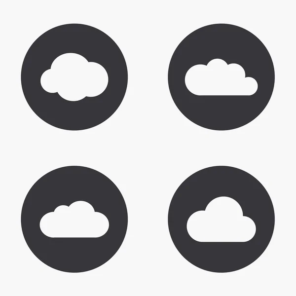 Conjunto de iconos de nube moderna vectorial — Vector de stock